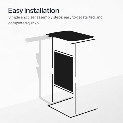 C-Shaped Storage Side Table for Living Room & Bedroom