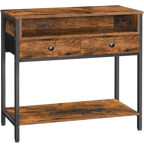 Rustic Entryway Table with Storage for Hallway - 31.5"BARC CABIN"